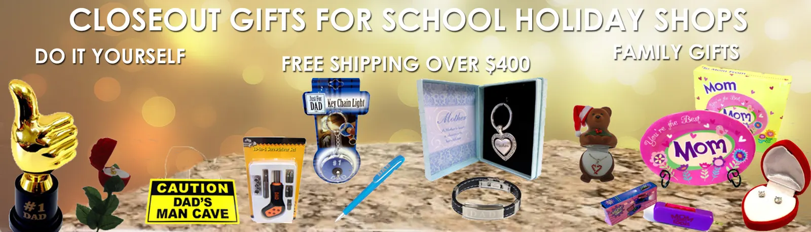 Closeout Gifts for School Holiday Shops